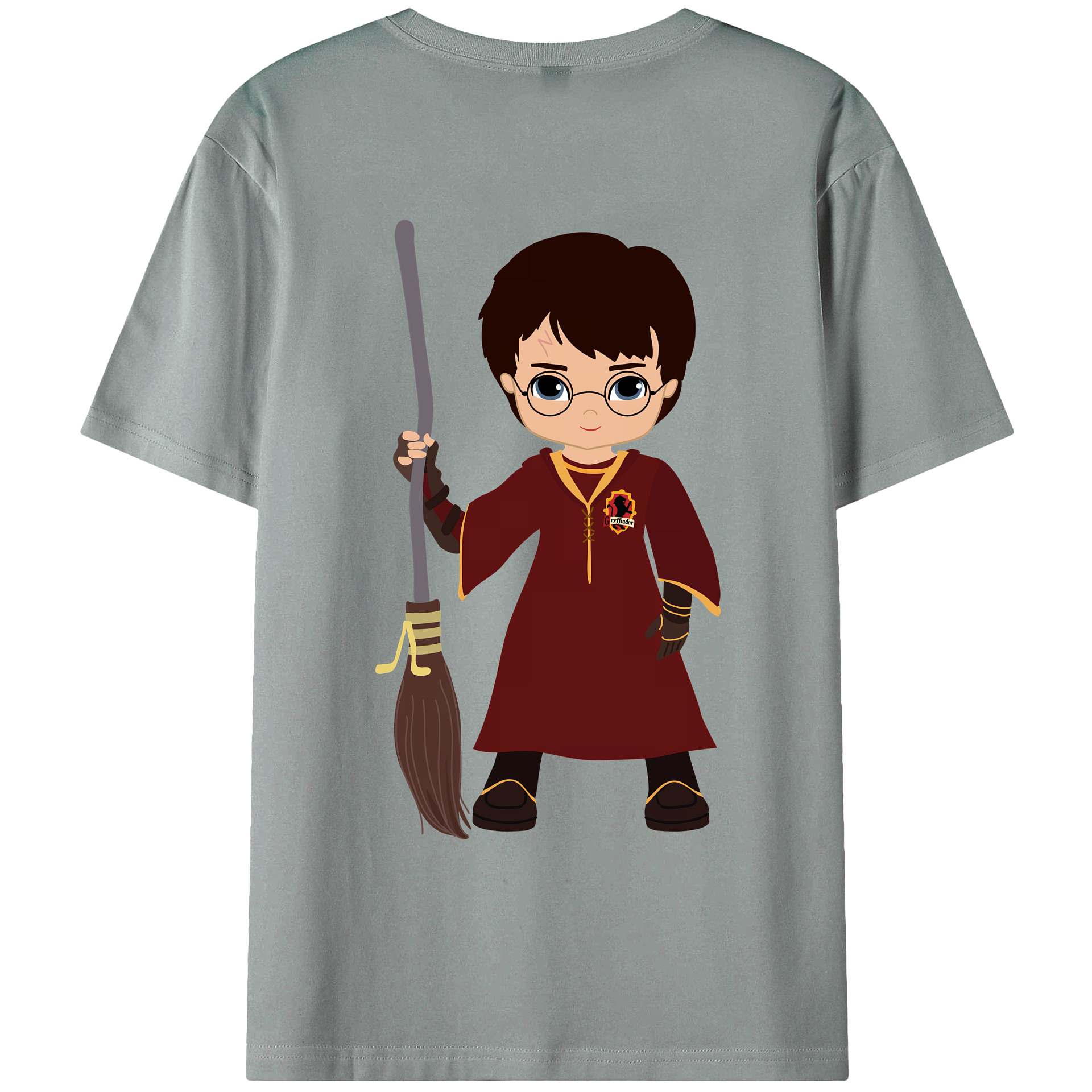 （画像用） Harry Potter ハリー・ポッターシリーズ 綿100％ メンズ半袖Tシャツ（バックプリント） 通気性
